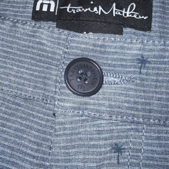 Travis Mathew Golf Shorts Mens Size 40 Blue Palm Tree Lightweight Stretch - Picture 7 of 7